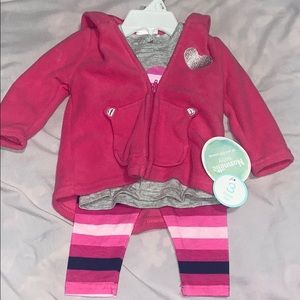 Baby Girl 3pc Set NWT 0/3M